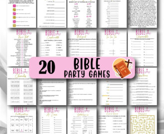 20 Bible Games Bible Activities Christian Games Women s Ministry Game Bundle Bible Party Games Church Games Church Group Party Etsy