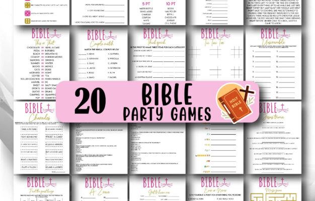 20 Bible Games Bible Activities Christian Games Women s Ministry Game Bundle Bible Party Games Church Games Church Group Party Etsy