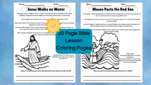 20 page bible story lessons with coloring pages for kids faith based learning fun activities classful