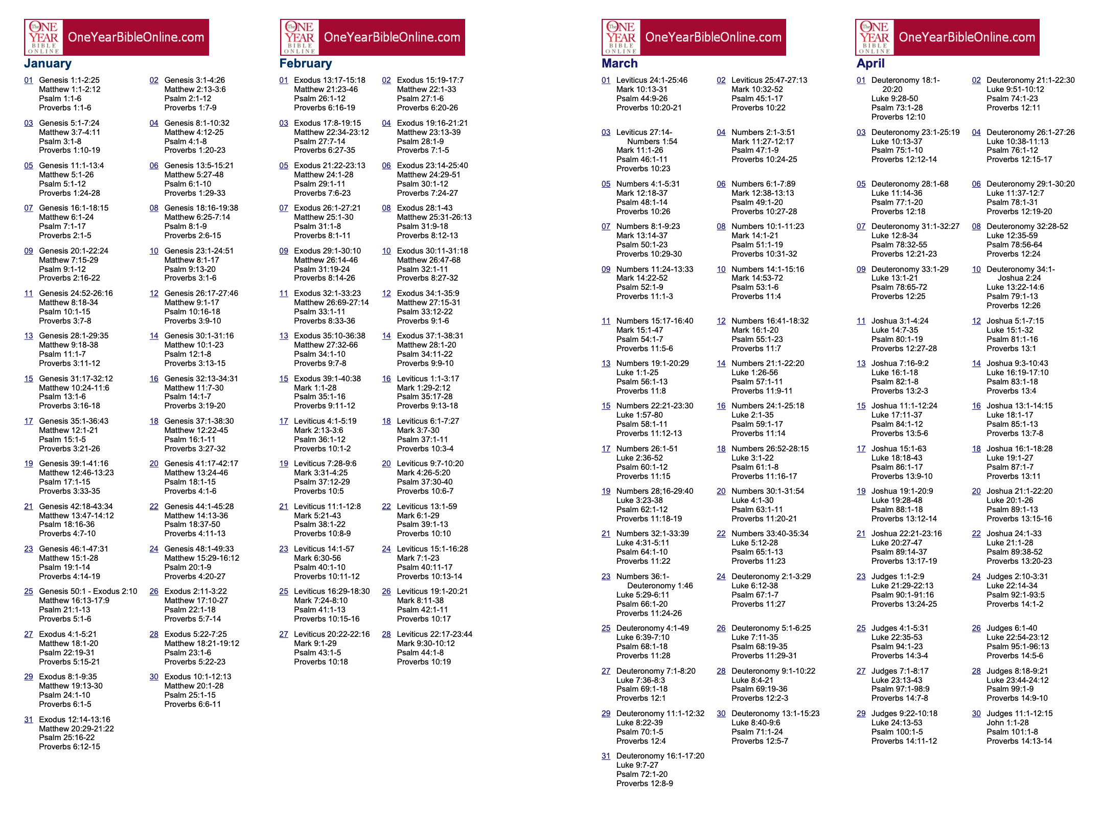 2021 Bible Reading Plan South Fork Church Worksheets Library