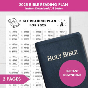 2025 Bible Reading Plan Christian Gospel Reading Log digital Download Etsy