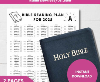 2025 Bible Reading Plan Christian Gospel Reading Log digital Download Etsy