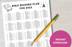 2025 Bible Reading Plan Christian Gospel Reading Log digital Download Etsy