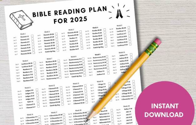 2025 Bible Reading Plan Christian Gospel Reading Log digital Download Etsy