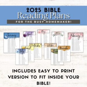 2025 Bible Reading Plans Healing Home