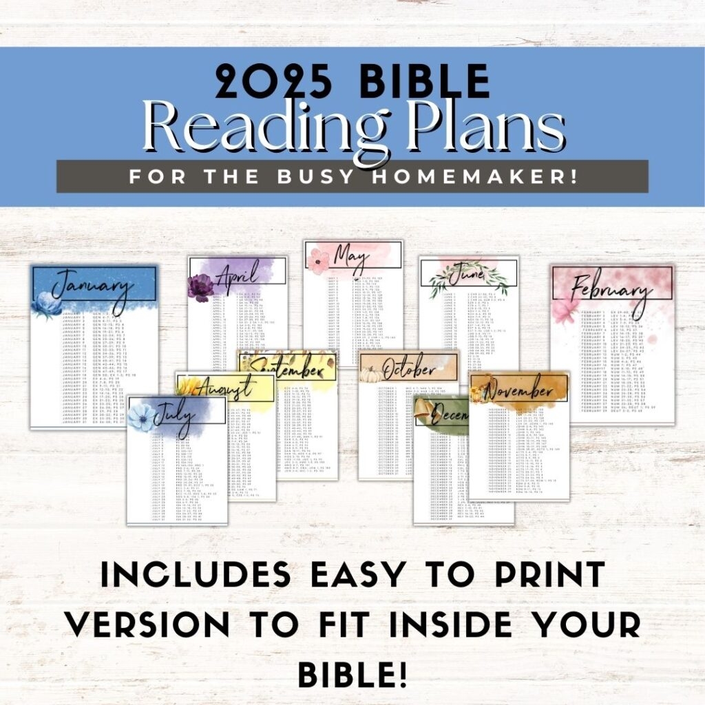 2025 Bible Reading Plans Healing Home