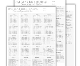 2025 Bible Reading Tracker 1 Year Bible Reading Plan 52 Week Daily Bible Reading Plan Chronological Bible Reading Checklist Digital Download Etsy