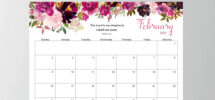 2025 Calendar PRINTABLE Psalms Bible Verse Floral Monthly Planner Christian Wall Desk Calendar Sunday Start Letter A4 Sizes Goodnotes Etsy
