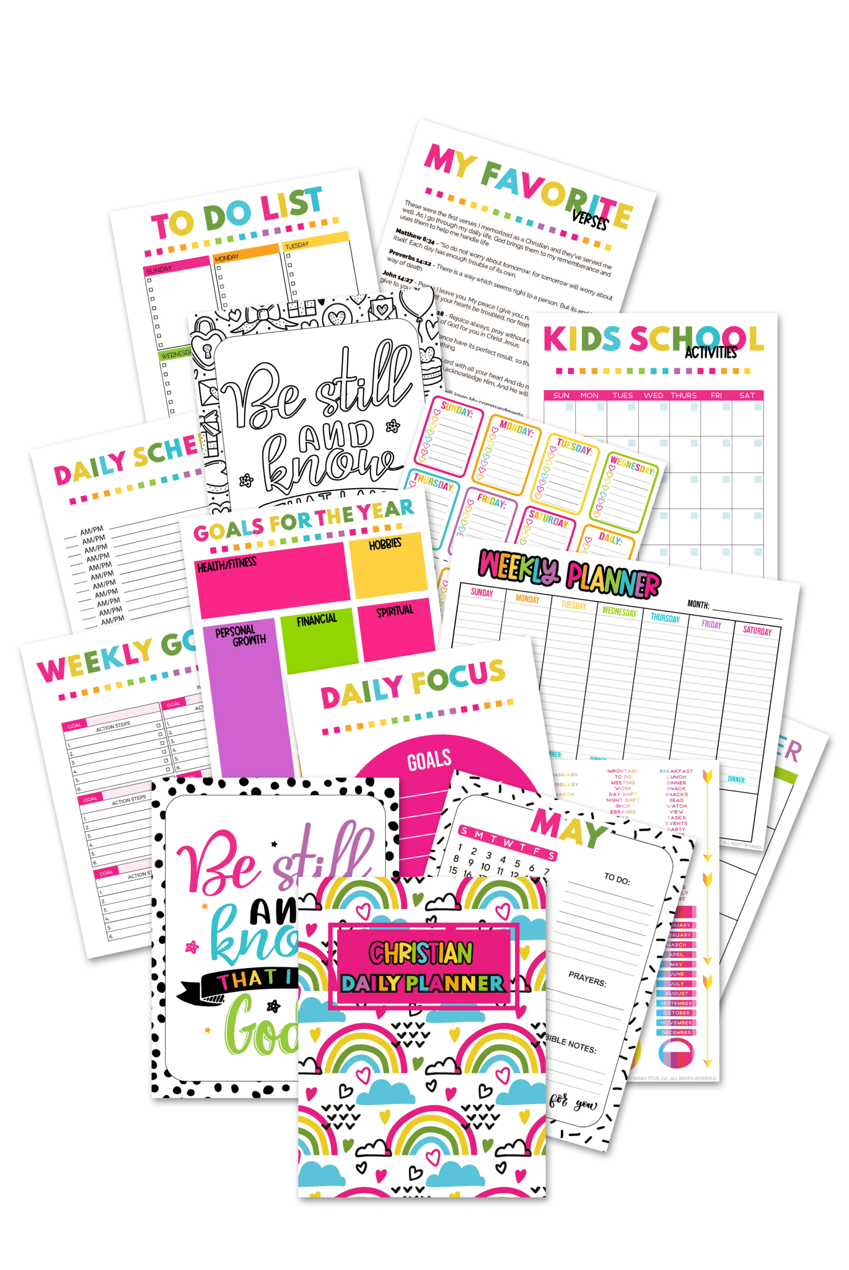 2025 Christian Daily Planner 500 Pages Sarah Titus