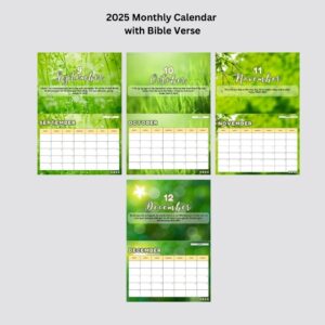 2025 Printable Monthly Calendar With Bible Verse By Tabithadigitalph Raket PH