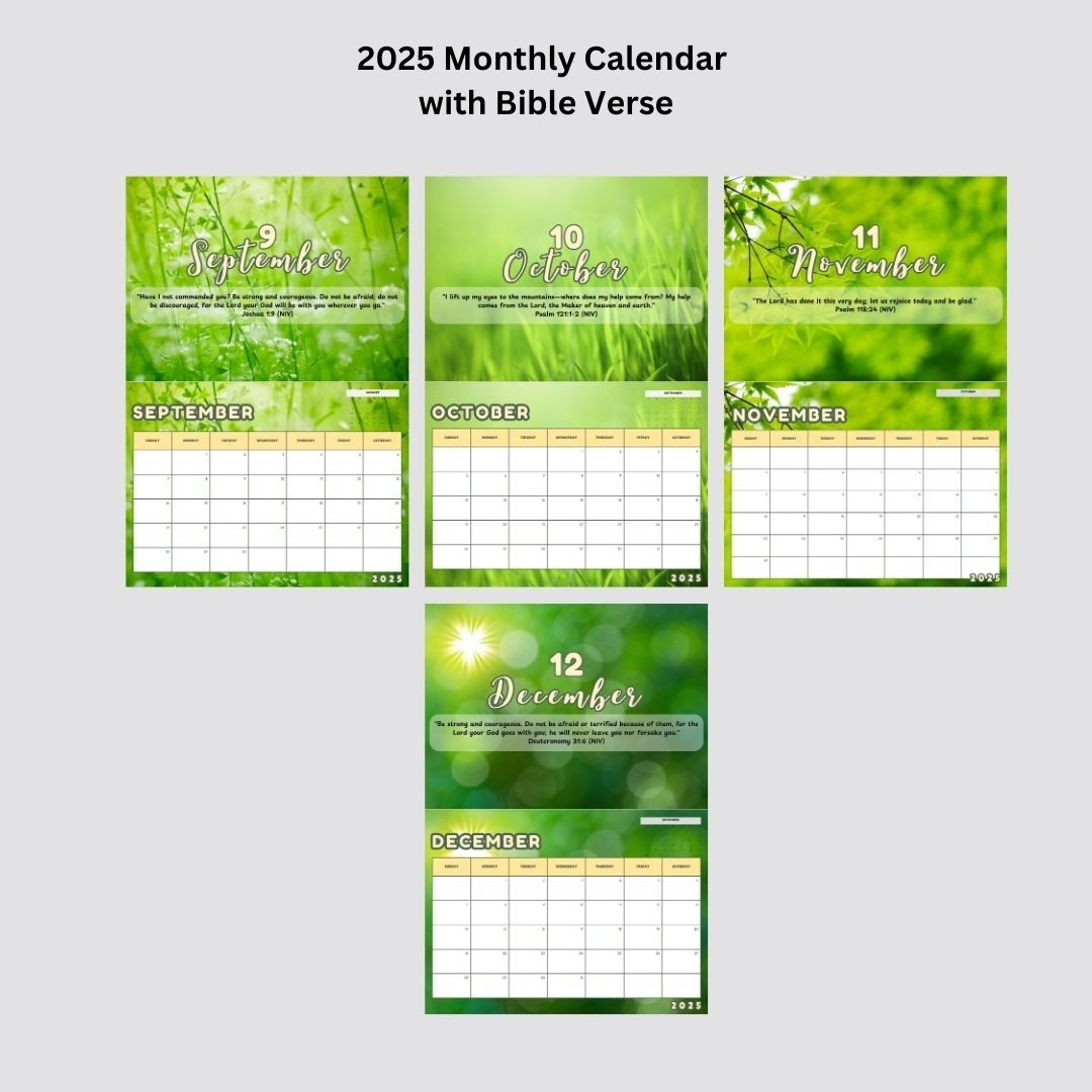 2025 Printable Monthly Calendar With Bible Verse By Tabithadigitalph Raket PH