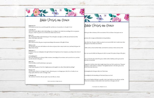 21 Bible Verses On Grace My Printable Faith