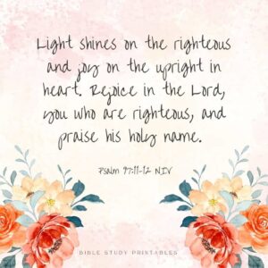21 Healing Psalms Scriptures Free Printable