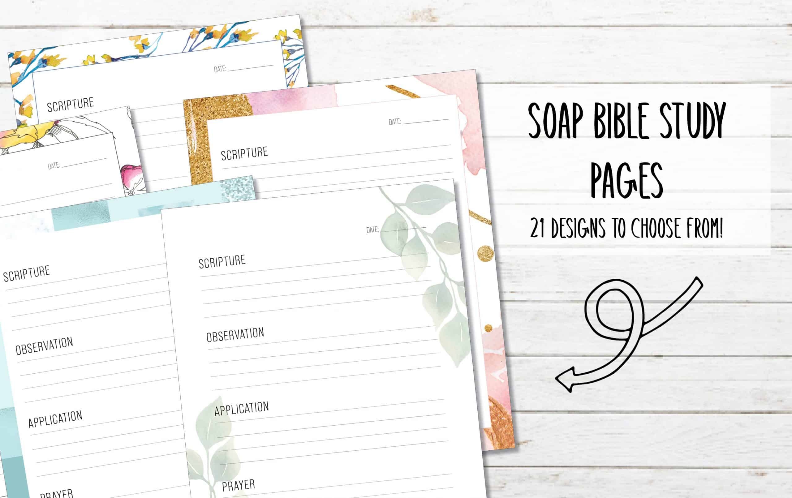 21 Printable SOAP Bible Study Pages My Printable Faith