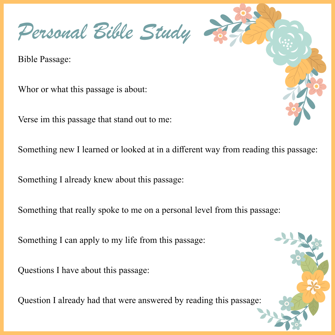 Bible Study for Women Printable