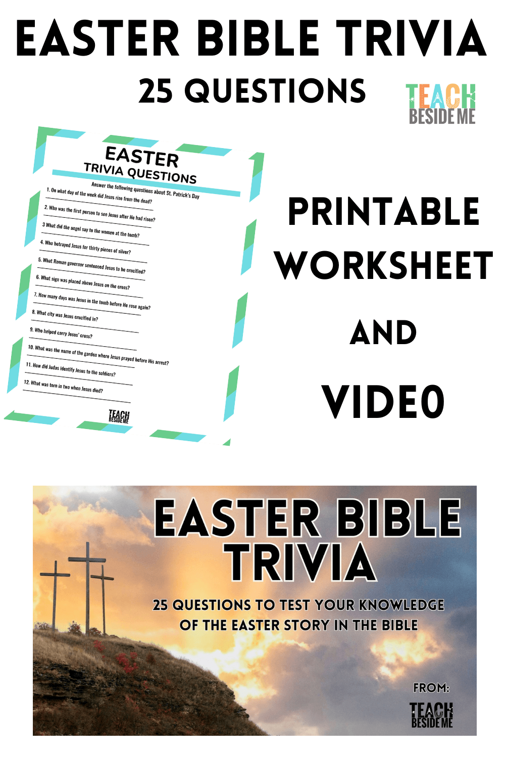 25 Bible Themed Easter Trivia Questions With Video Printable Teach Beside Me
