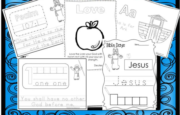 250 Bible Learning Worksheets Download Preschool kindergarten Bible Study Worksheets In PDF Files Etsy