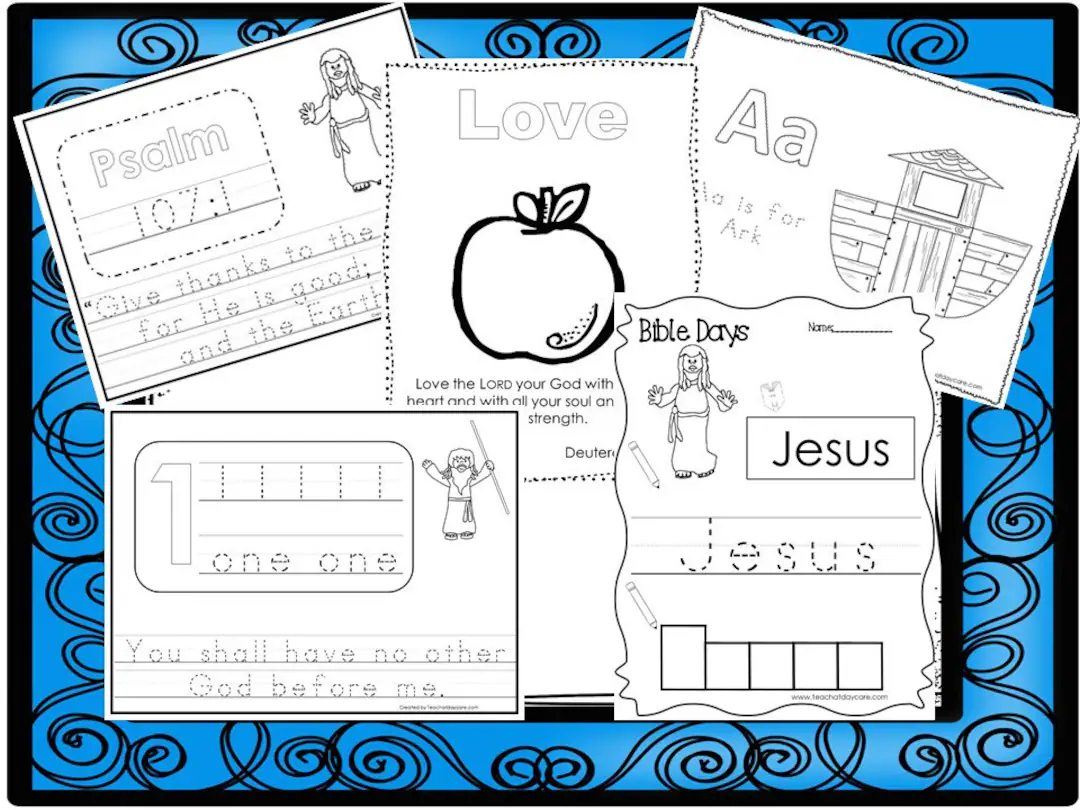 250 Bible Learning Worksheets Download Preschool kindergarten Bible Study Worksheets In PDF Files Etsy