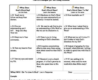 3 Question Bible Study Worksheet Sample Anne Graham Lotz Angel Ministries