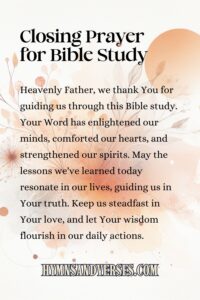 30 Closing Prayer For Bible Study Options Hymns And Verses