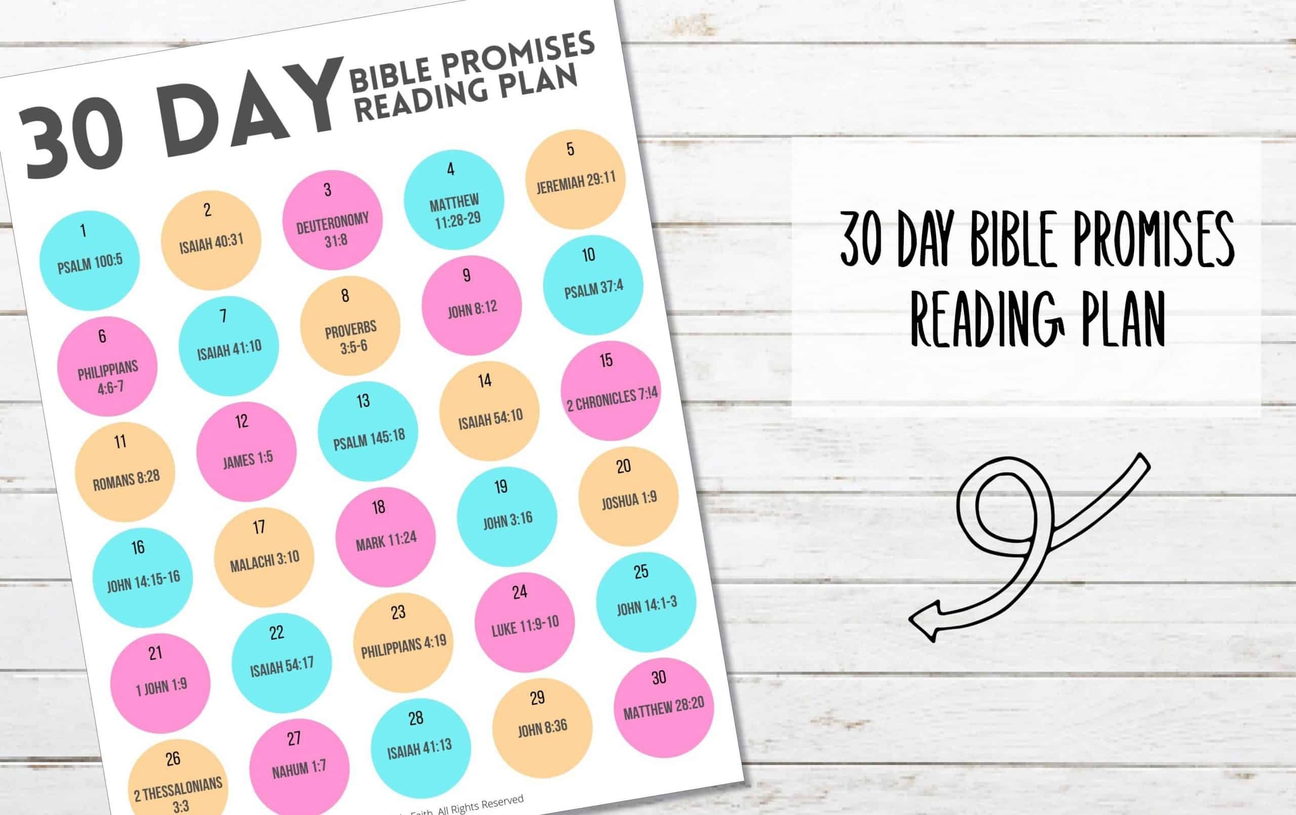 30 Day Bible Promises Reading Plan My Printable Faith