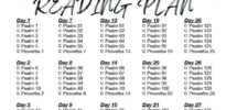 30 Day Bible Reading Plan Psalms And Proverbs Etsy