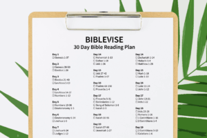 30 Day Bible Reading Plan With Printable PDF