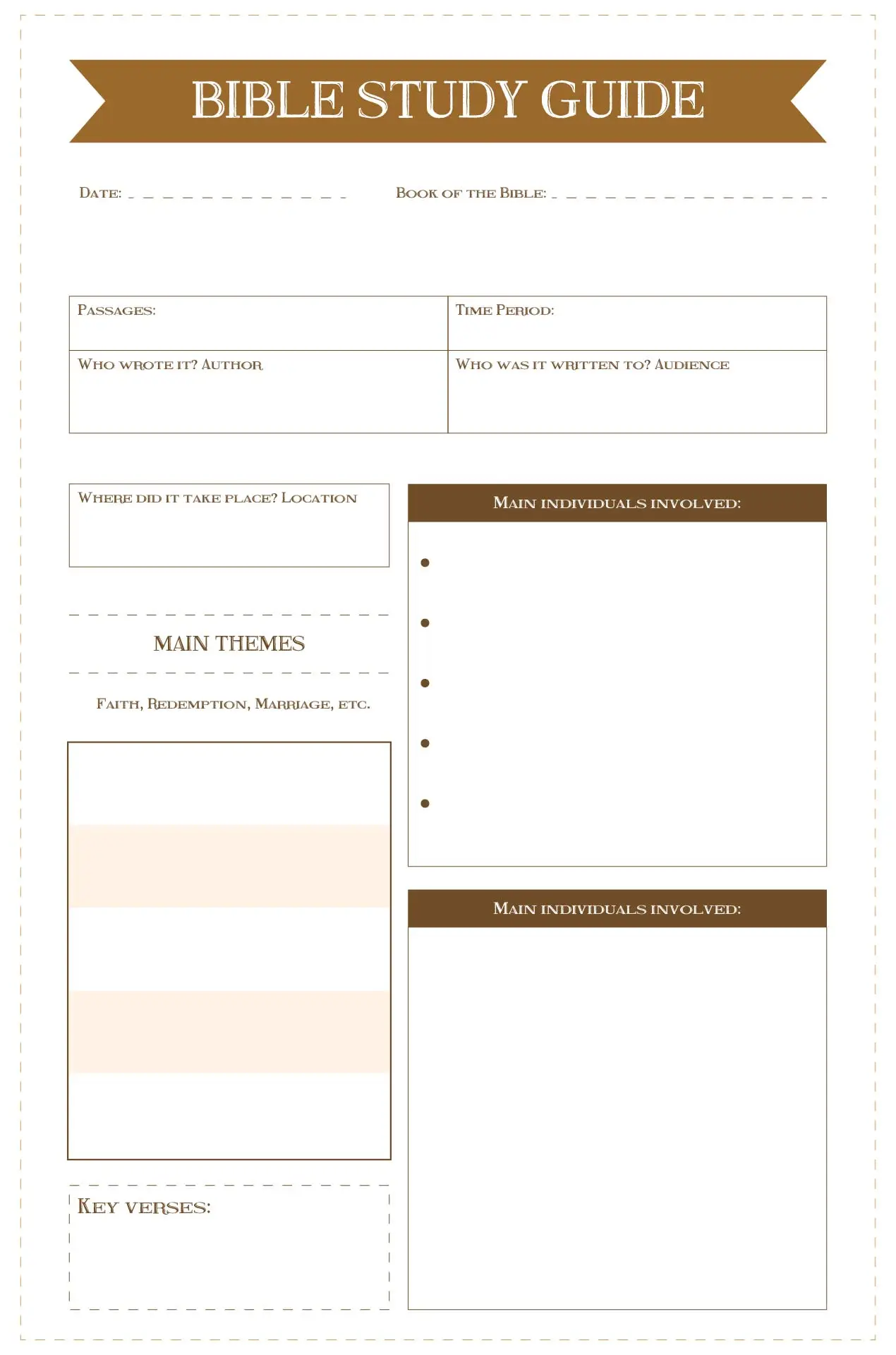 30 Day Bible Study Notebook Printable 66 Page Bible Study Guide Bible Study Guides 66 Pages Themes Summary For Beginners PDF