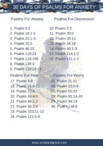 30 Psalms For Anxiety To Calm Your Fear Worry And Depression