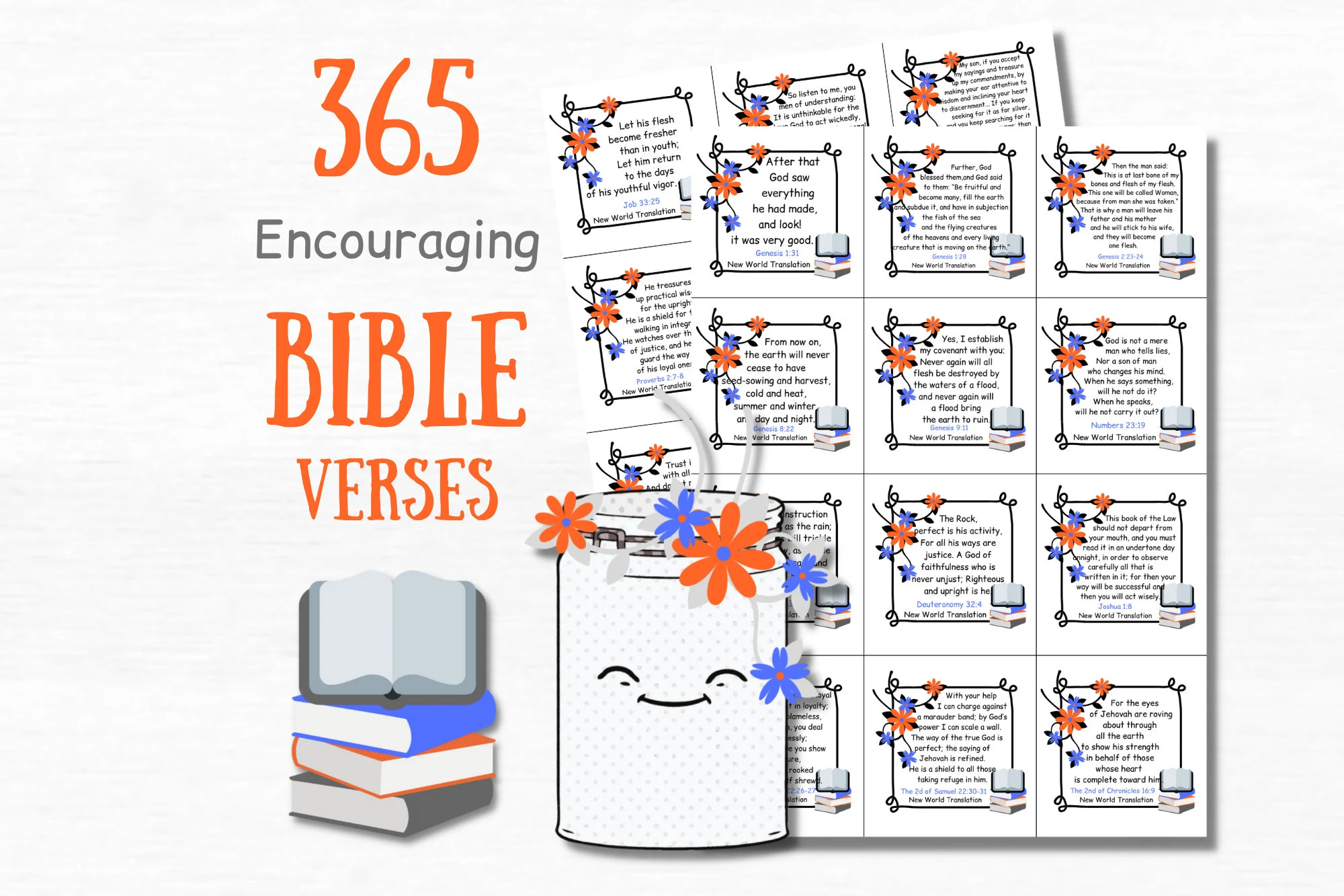 365 Bible Verse Cards Scripture Gifts Bible Journaling Daily Verse Cards Bible Study Christian Stickers Printable Quotes Cards Bible Quotes Etsy