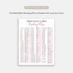 365 Day Bible Reading Plan Bible Study Checklist Bible In A Year Bible In One Year 52 Week Bible Reading Tracker Google Sheets Template Etsy
