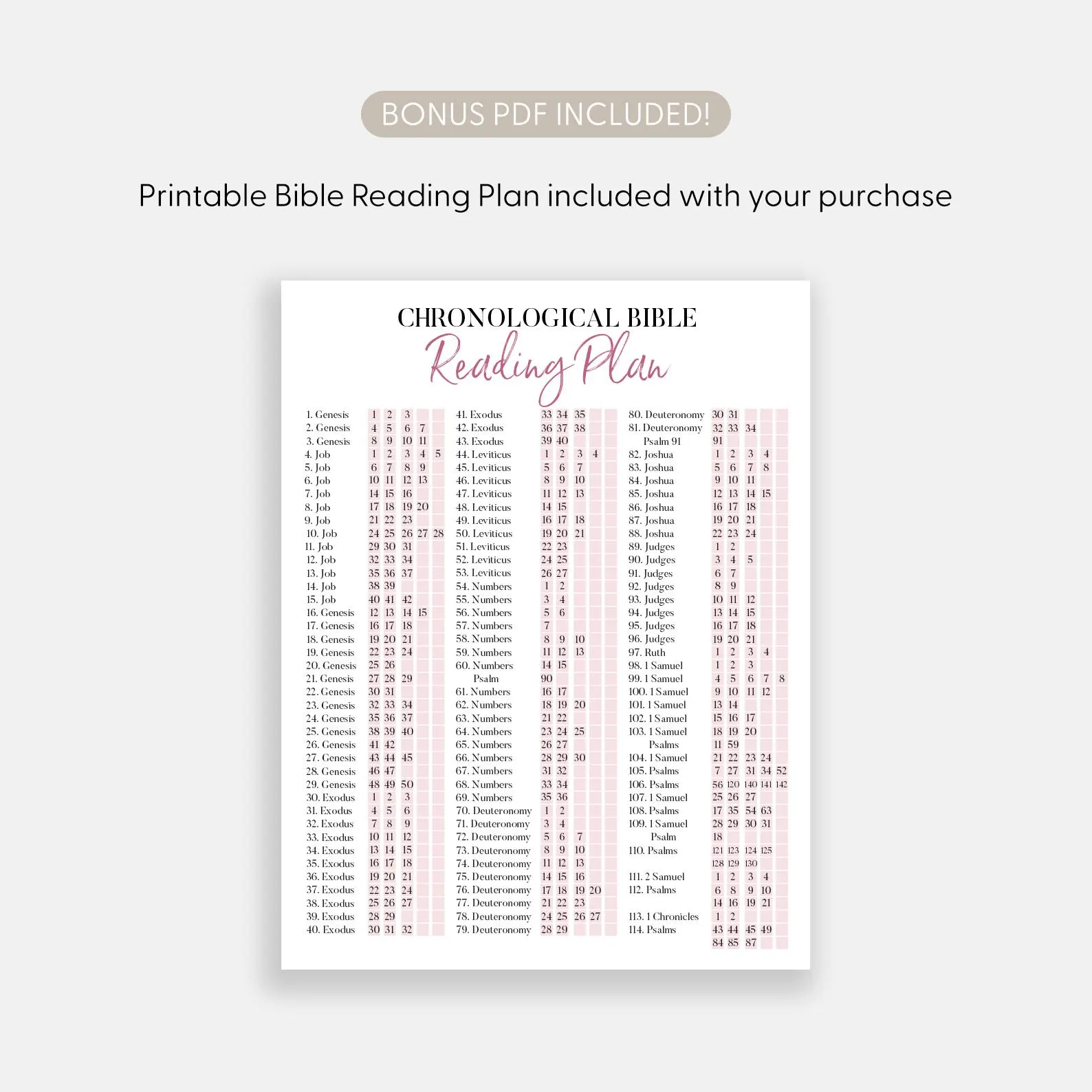 365 Day Bible Reading Plan Bible Study Checklist Bible In A Year Bible In One Year 52 Week Bible Reading Tracker Google Sheets Template Etsy