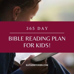 365 day Bible Reading Plan For Kids Kaylene Yoder