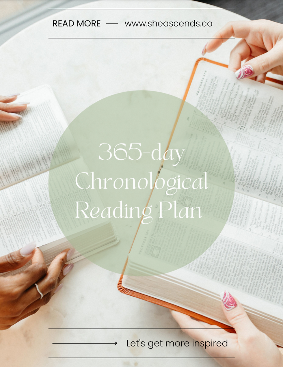 365 day Chronological Reading Plan She Ascends