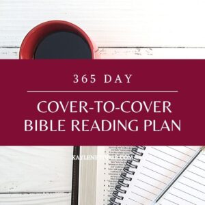 365 day Cover to Cover Bible Reading Plan Kaylene Yoder