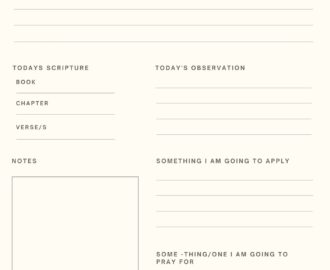 365 Day S O A P Journal Free Printable Free Bible Worksheets