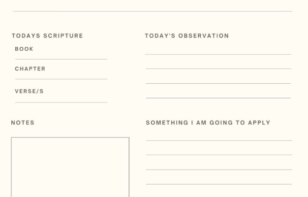 365 Day S O A P Journal Free Printable Free Bible Worksheets