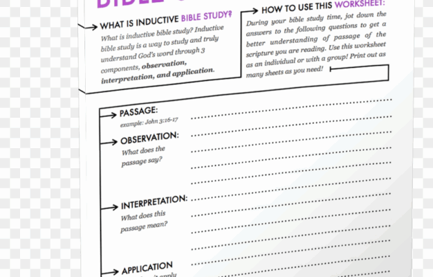 4 Free Inductive Bible Study Worksheets Printable Inductive Bible Study Worksheets HD Png Download Vhv