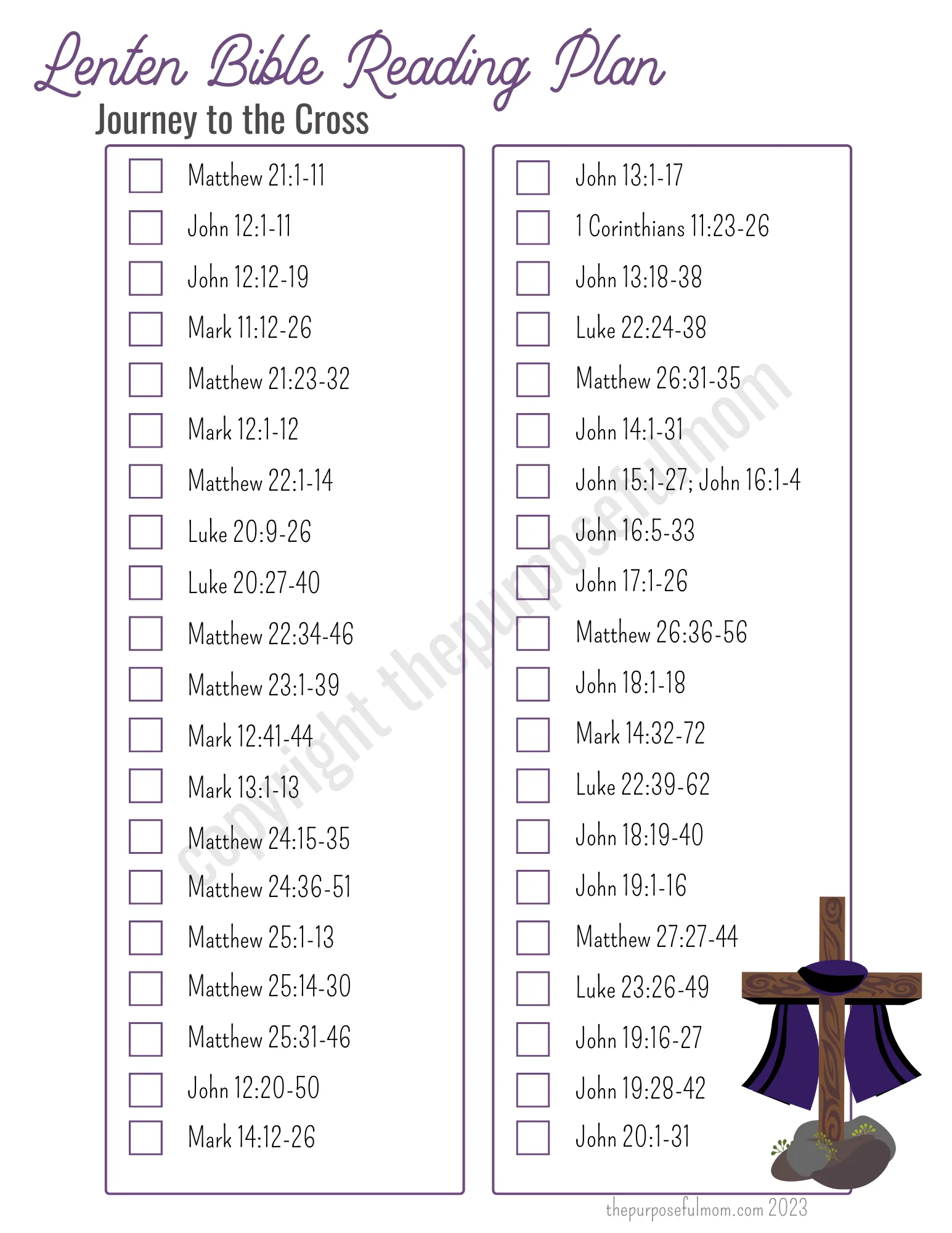 Topical Bible Reading Plans Printable