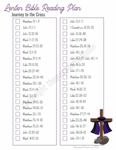 40 Day Lent Bible Reading Plan 2025 Free Printable The Purposeful Mom