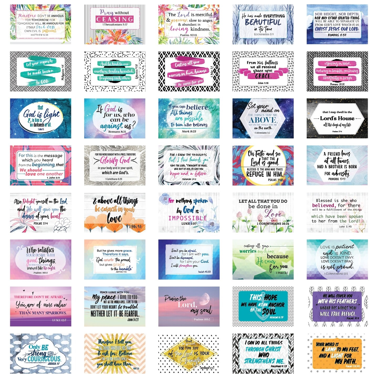40 Pack Bible Verse Cards For Prayer Sunday School Inspirational Christian Gifts For Women 3 X 2 In Michaels