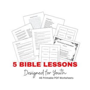 5 Bible Study Lessons Designed For Youth Easy to read And Understand 46 Printable PDF Worksheets For Church Homeschool And Bible Groups Etsy