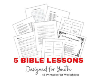 5 Bible Study Lessons Designed For Youth Easy to read And Understand 46 Printable PDF Worksheets For Church Homeschool And Bible Groups Etsy