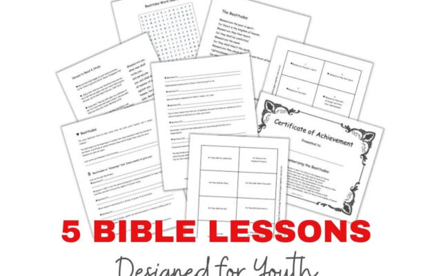 5 Bible Study Lessons Designed For Youth Easy to read And Understand 46 Printable PDF Worksheets For Church Homeschool And Bible Groups Etsy