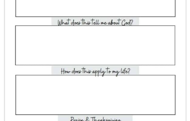 5 Free Printable Bible Study Worksheets For Christian Women