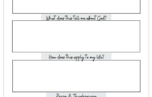 5 Free Printable Bible Study Worksheets For Christian Women