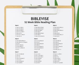 52 Week Bible Reading Plan With Printable PDF