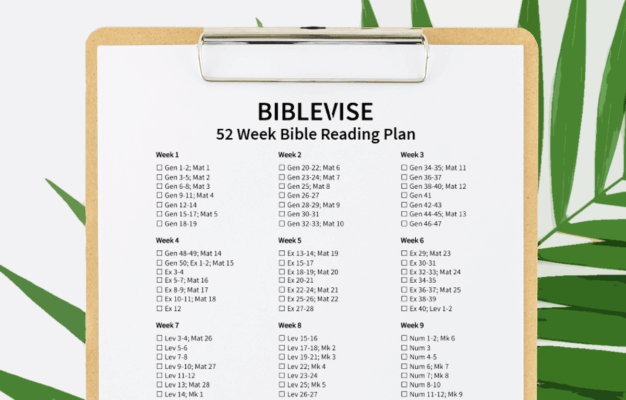 52 Week Bible Reading Plan With Printable PDF
