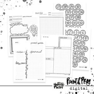 52 week bible study journal pages emblems illustrated faith