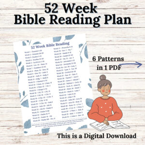 52 Week Kjv Bible Reading Plan Etsy